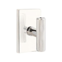Emtek Ace Knurled Knob with Modern Rectangular Rosette