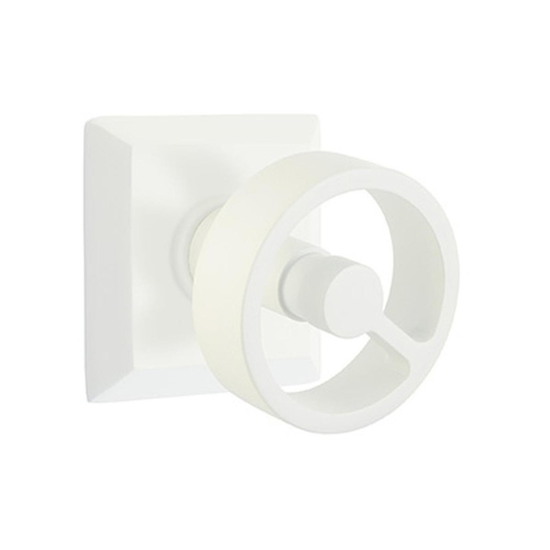 Emtek Spoke Knob with Quincy Rosette