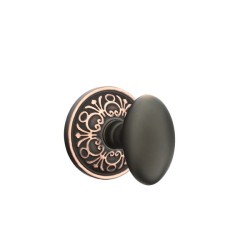 Emtek Egg Knob with Lancaster Rosette
