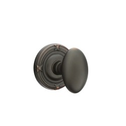 Emtek Egg Knob with Ribbon and Reed Rosette