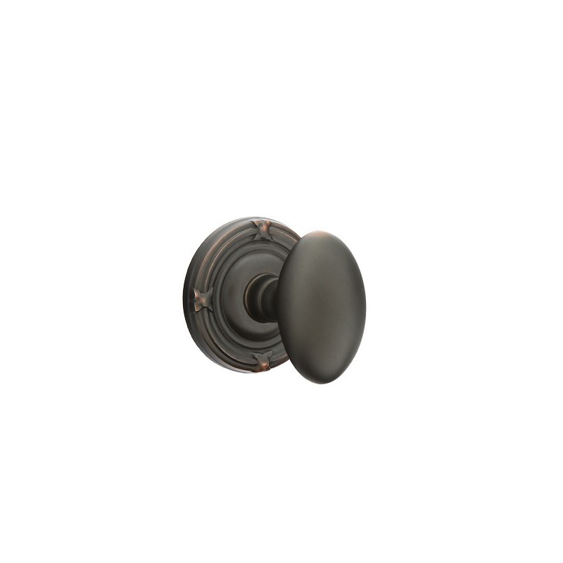 Emtek Egg Knob with Ribbon and Reed Rosette