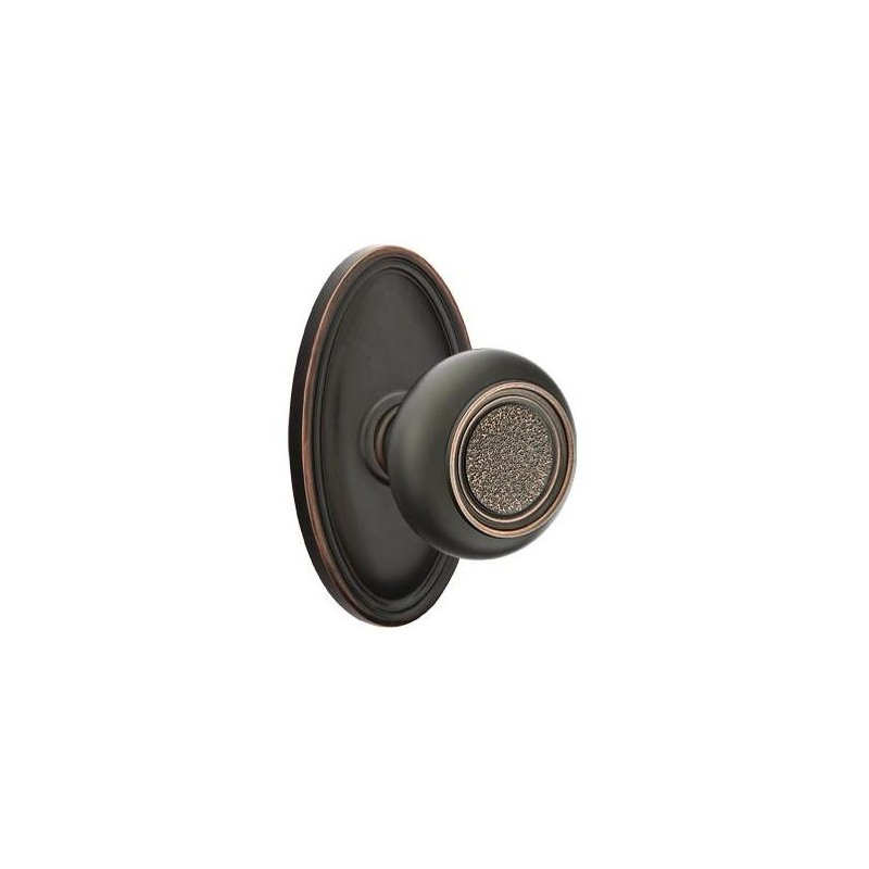 Emtek Belmont Knob with Oval Rosette