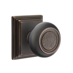 Emtek Belmont Knob with Wilshire Rosette