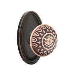 Emtek Lancaster Knob with Oval Rosette