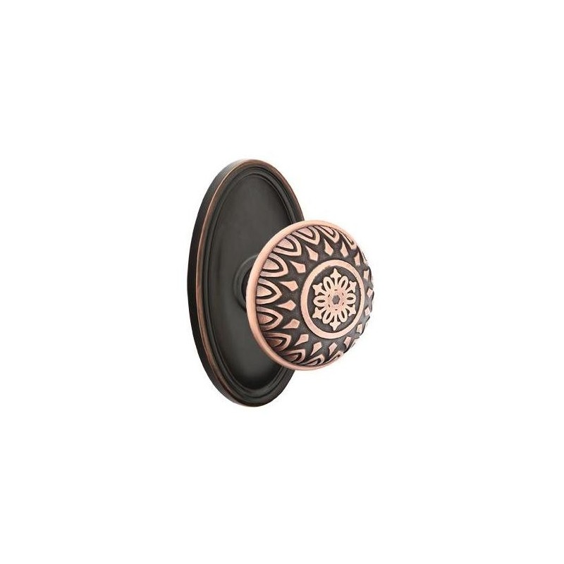 Emtek Lancaster Knob with Oval Rosette