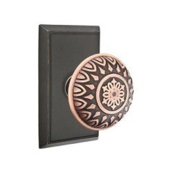 Emtek Lancaster Knob with Rectangular Rosette