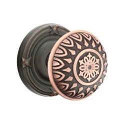 Emtek Lancaster Knob with Ribbon and Reed Rosette