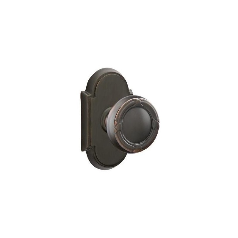 Emtek Ribbon and Reed Knob with Style 8 Rosette