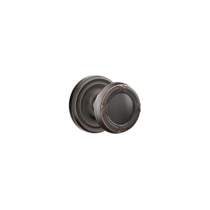 Emtek Ribbon and Reed Knob with Regular Rosette