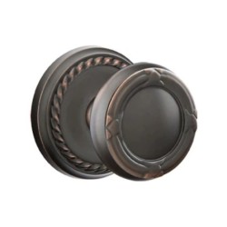 Emtek Ribbon and Reed Knob with Rope Rosette