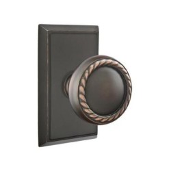 Emtek Rope Knob with Rectangular Rosette