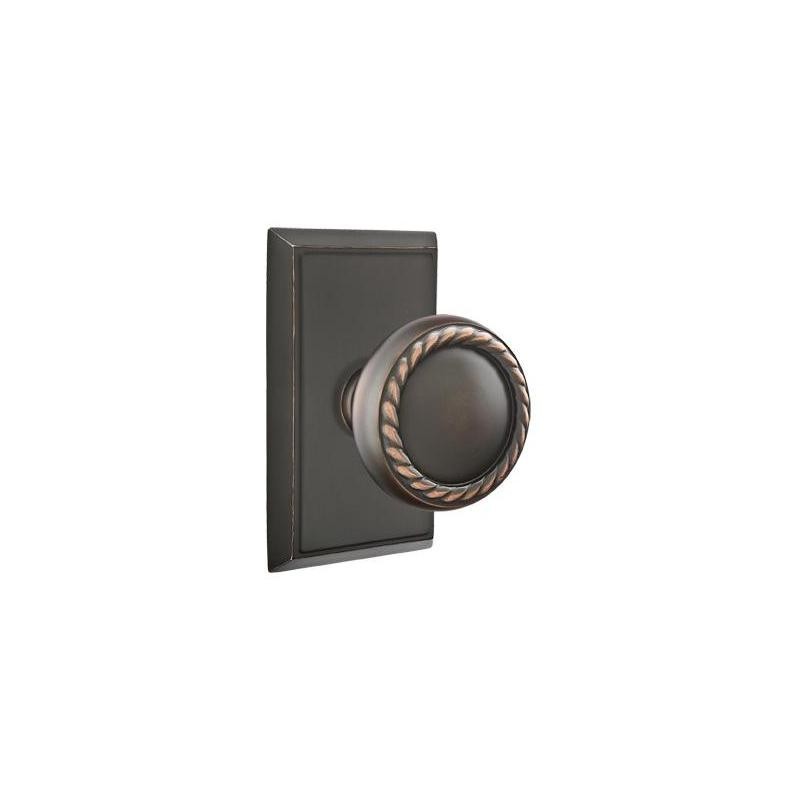 Emtek Rope Knob with Rectangular Rosette