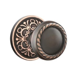 Emtek Rope Knob with Lancaster Rosette