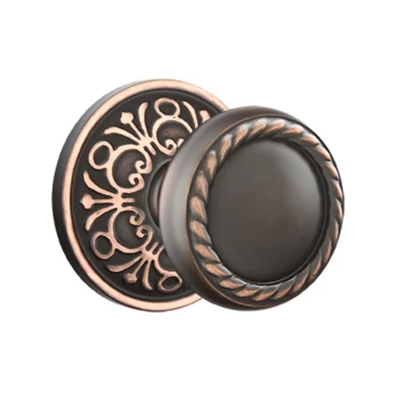 Emtek Rope Knob with Lancaster Rosette