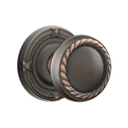 Emtek Rope Knob with Ribbon and Reed Rosette