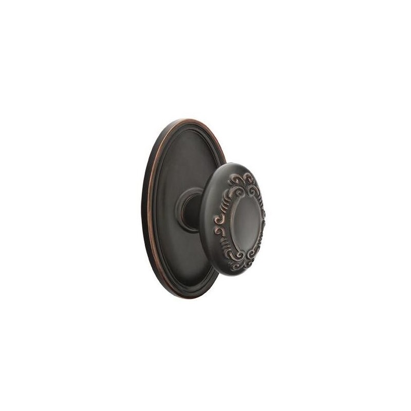 Emtek Victoria Knob with Oval Rosette
