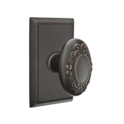 Emtek Victoria Knob with Rectangular Rosette