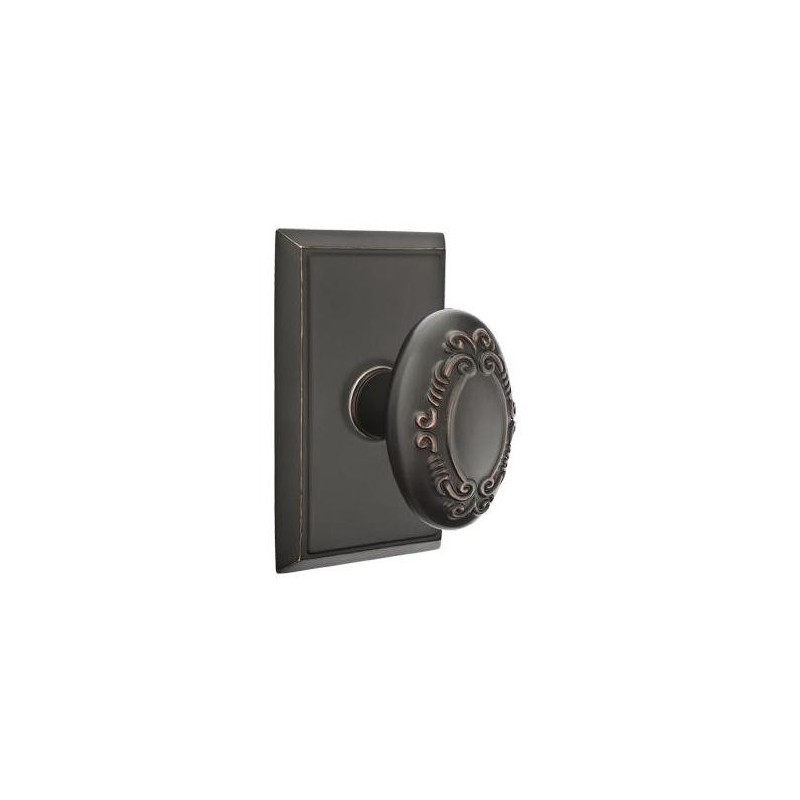 Emtek Victoria Knob with Rectangular Rosette
